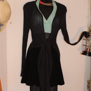 Long Sweater in Charcoal Airy Knit
